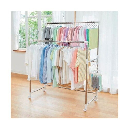 PS いっぱい干せる伸縮自在多機能物干し