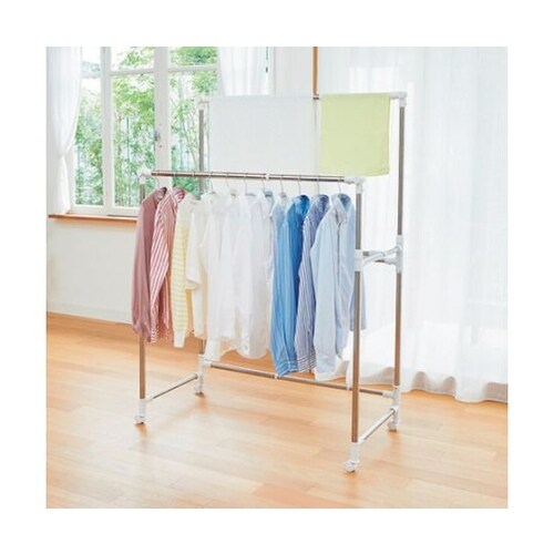 PS いっぱい干せる伸縮自在多機能物干し