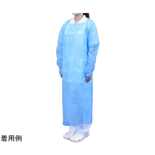 プラスチックエプロン袖付CF 指掛けタイ