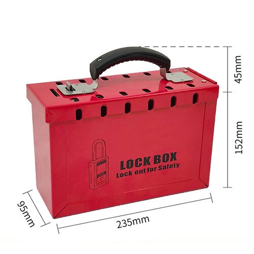 グループロックアウト用ボックス 赤 J2