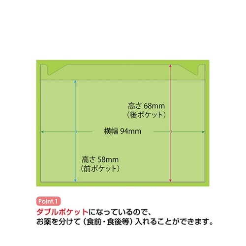 おくすりカレンダー グリーン 4用法8段