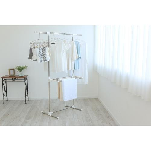 簡単組立ステンレス室内物干し