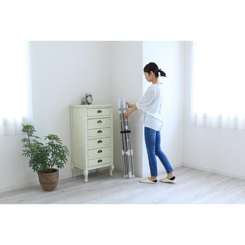 伸縮スリム収納物干し