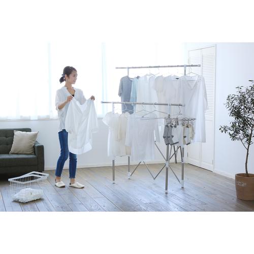 伸縮スリム収納物干し