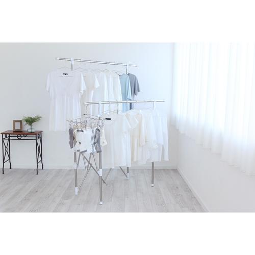 伸縮スリム収納物干し