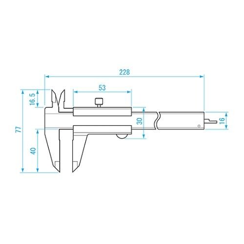 快段目盛ノギス GVC−15KDS