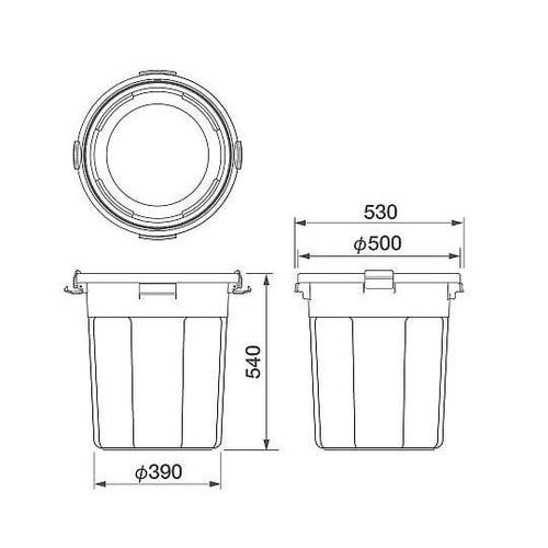 エコポリペール 丸型#60 本体 ブルー 6個入