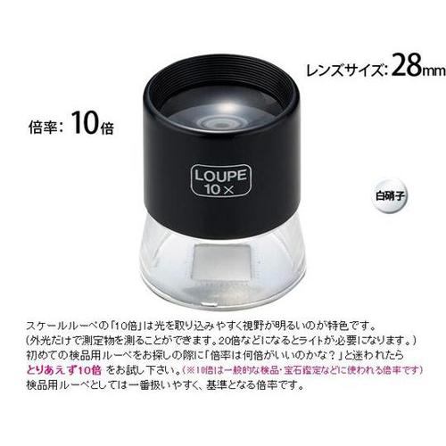 スケールルーペ 10倍 28mm 0.2