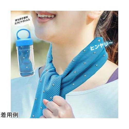 冷感クールドットタオル(カラビナボトル入