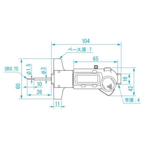 デジタルミニデプスゲージ EA725F−76