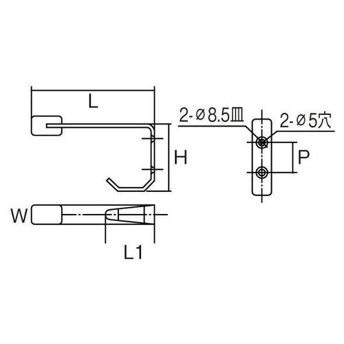 フック付戸当り EA951LF−22
