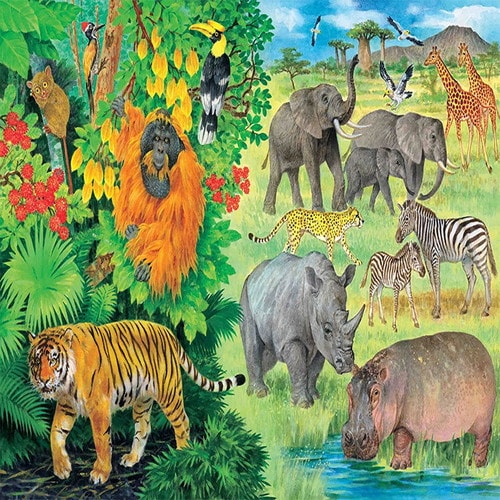 ジグソーパズル STEP4 たんけん 動物の世界