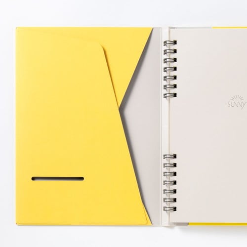 SUNNY リングノート紙カバー A5変形 茶×2