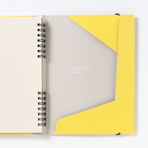 SUNNY リングノート紙カバー A5変形 茶×2