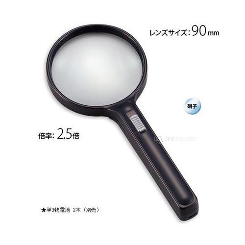 ライトルーペ 2.5倍 90mm ガラスレンズ