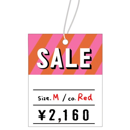 提札 四角型 桃 SALE