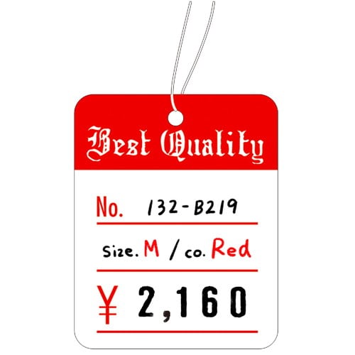 提札 角丸四角型 赤 Best Quality