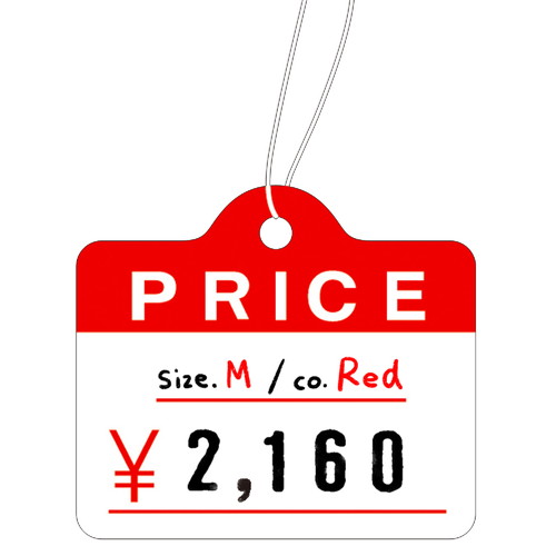 提札 カバン型 赤 PRICE