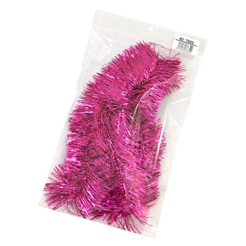 メッキモール 桃 1P