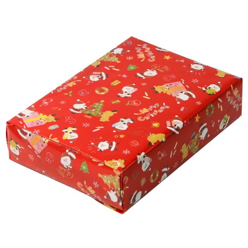 包装紙10枚ロール らくがきサンタ赤 全判