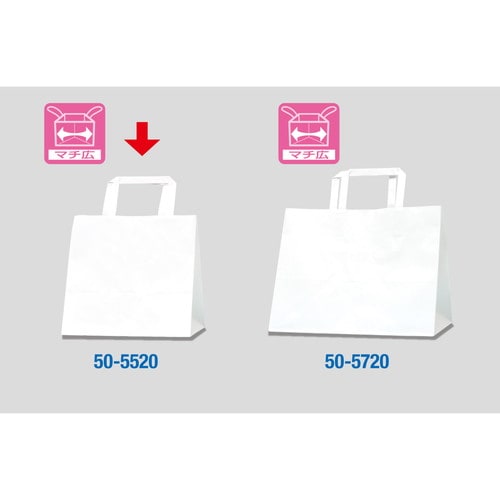 手提げ袋 白無地 220×150×210 50P