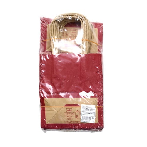 手提げ袋 赤 180×100×210 25P