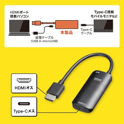 HDMI−Type−C 変換アダプタ