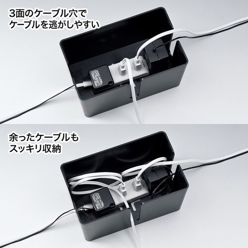 ケーブル&タップ収納ボックス