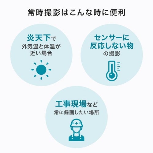 連続録画機能付きトレイルカメラ