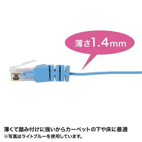 カテゴリ6フラットケーブル3m(ブラック)