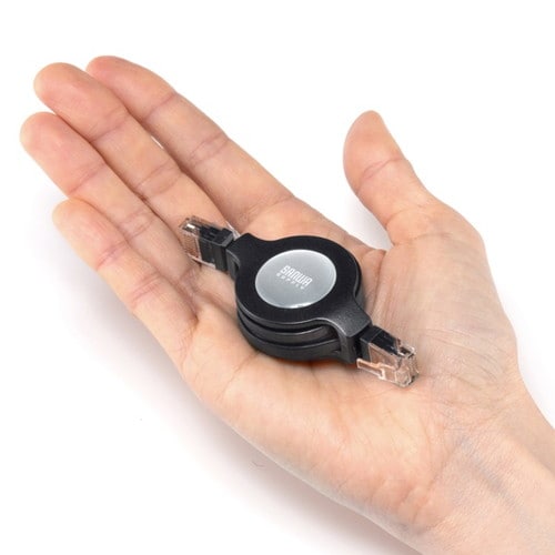 自動巻取りLANケーブル