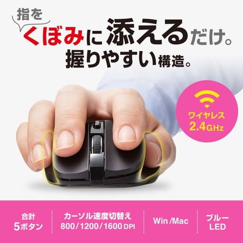 ワイヤレスブルーLEDマウス