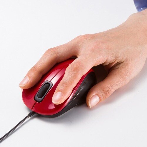 抗菌・静音有線ブルーLEDマウス