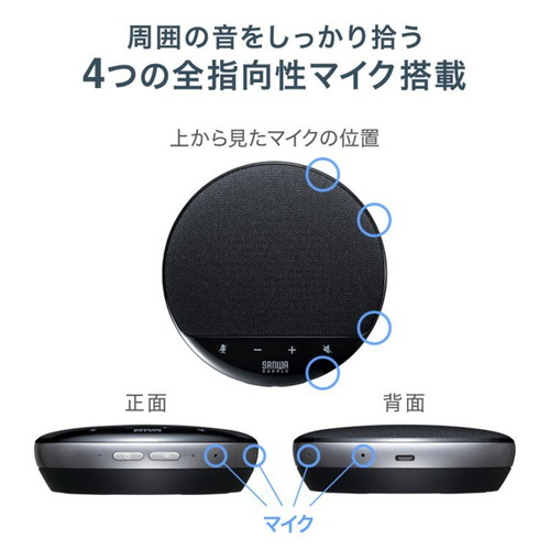 ワイヤレス会議スピーカーフォン