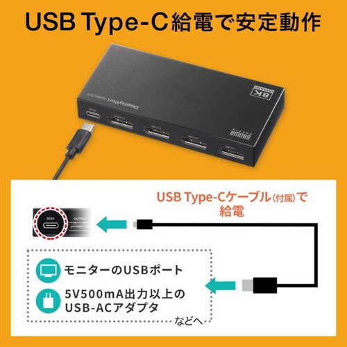 3入力1出力DisplayPort切替器