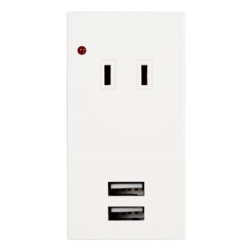雷ガードフロントタップ2AC+2USB2.1AWH