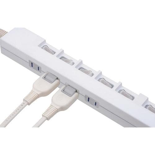 横差し個別スイッチ付節電タップ6個口2m