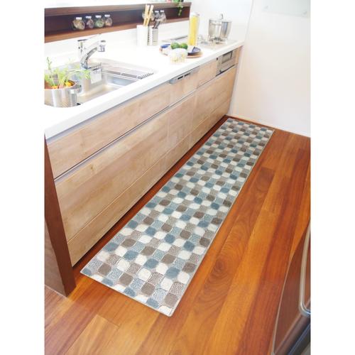 リベルタ インテリアマット 45×252ブルー