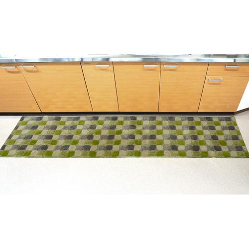 リベルタ インテリアマット 60×252グリーン