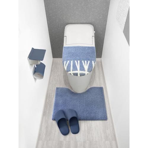 ナチュラルトイレマット50cm プレーンブルー