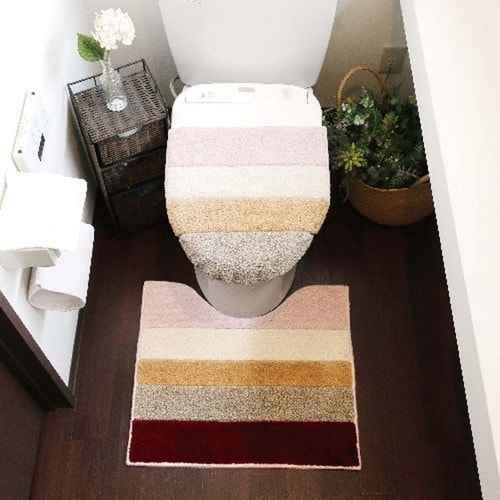 トイレ2点セット兼用フタタイプ ピンク