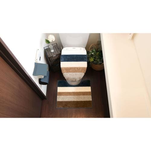 モコンズ トイレ2点セット兼用フタタイプ ネイビー