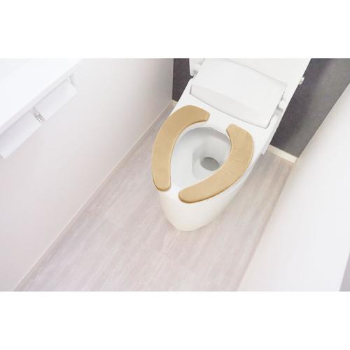 貼るだけ消臭ふかふか便座シートブラウン
