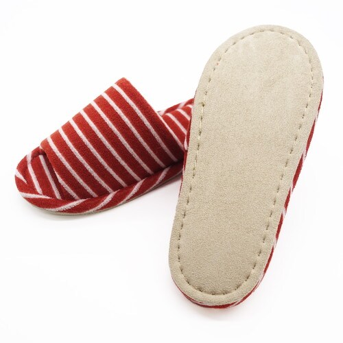 パイルボーダー外縫い Mサイズ レッド 10足