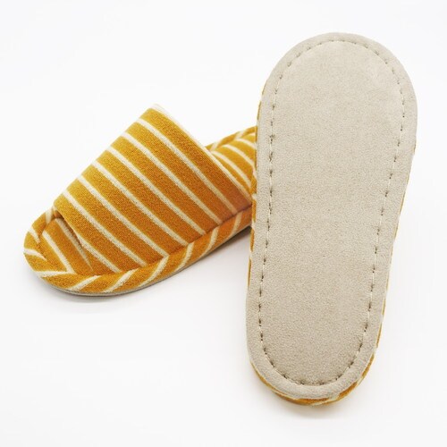 パイルボーダー外縫い Mサイズ イエロー 10足