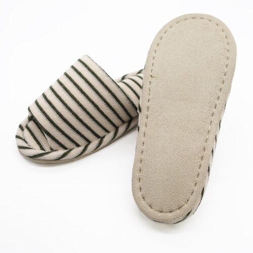 パイルボーダー外縫い Mサイズ ベージュ 10足