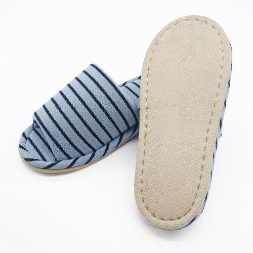 パイルボーダー外縫い Mサイズ ブルー 10足