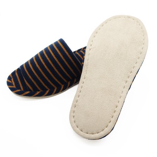 パイルボーダー外縫い Lサイズ ネイビー 10足