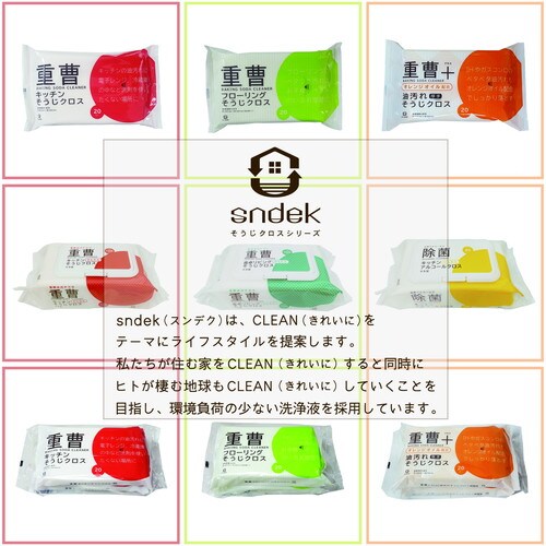 重曹キッチンそうじクロス 20枚×2個パック