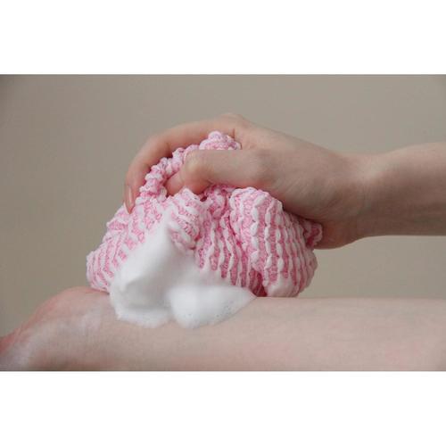 ぷるぷる クリームタオル ボディタオル ピンク